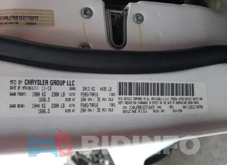 1C4NJPBB1ED715072 Photo# 10
