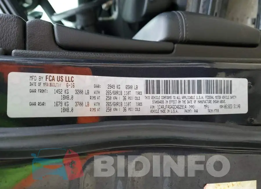 1C4RJFAG4GC462914 Photo# 14