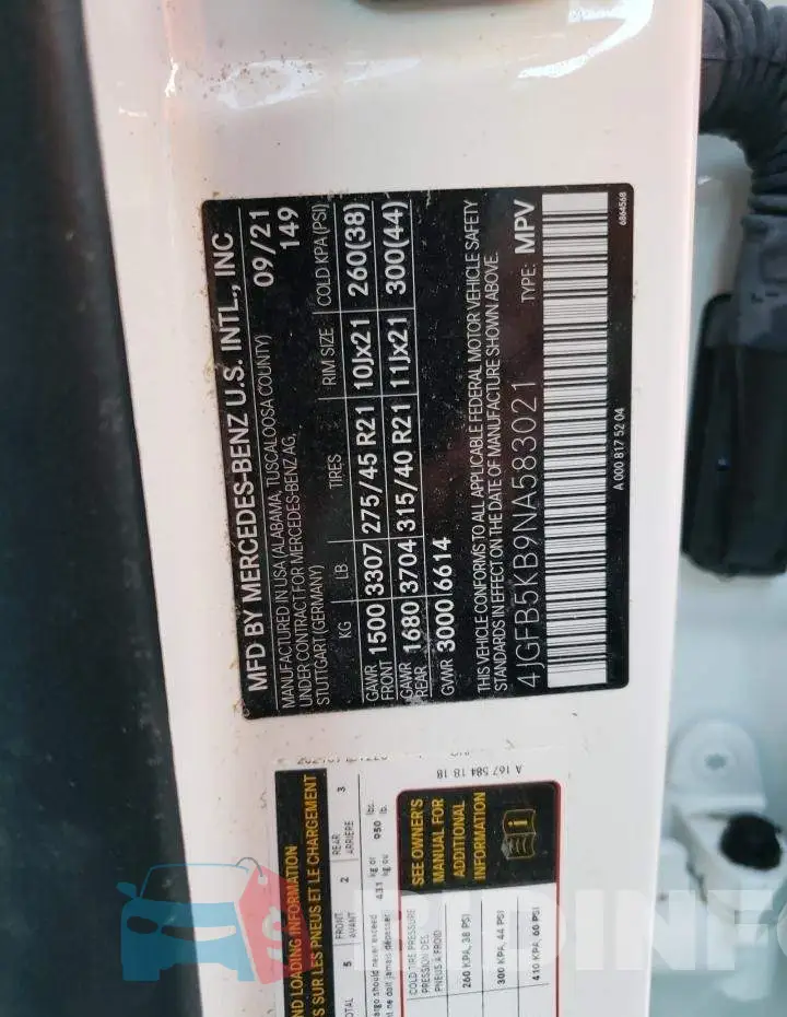4JGFB5KB9NA583021 Photo# 10