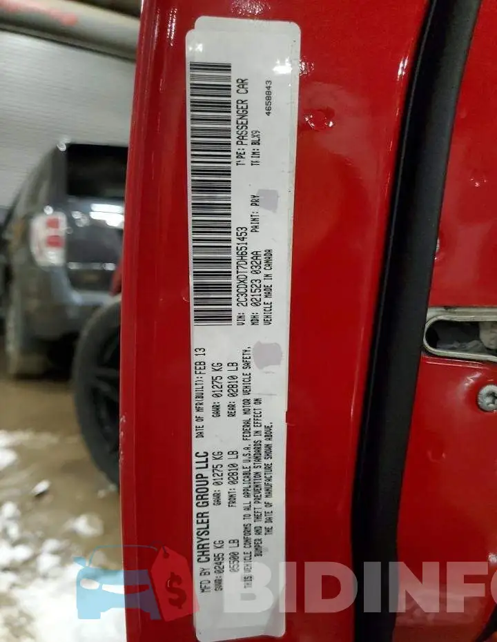 2C3CDXDT7DH651453 Photo# 13