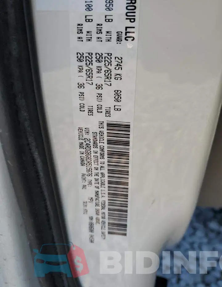 2C4RDGBG8DR515676 Photo# 10