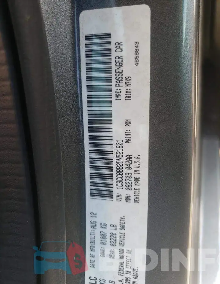 1C3CCBBB2DN521801 Photo# 10