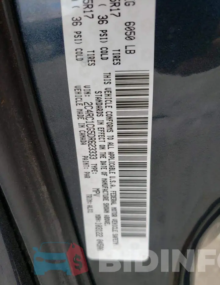 2C4RC1CG5DR623333 Photo# 10