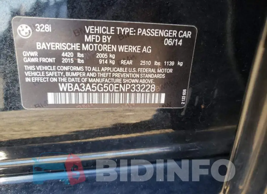 WBA3A5G50ENP33228 Photo# 13