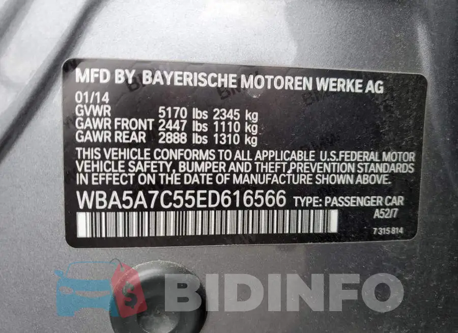 WBA5A7C55ED616566 Photo# 12