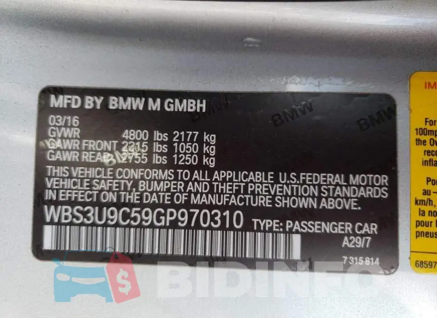 WBS3U9C59GP970310 Photo# 12