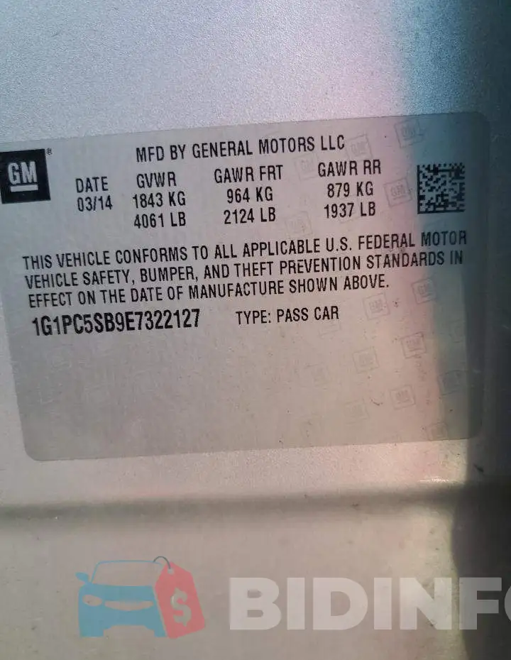 1G1PC5SB9E7322127 Photo# 12