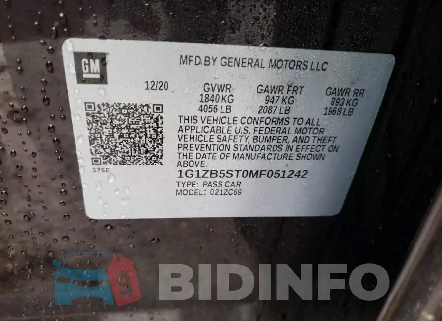 1G1ZB5ST0MF051242 Photo# 10