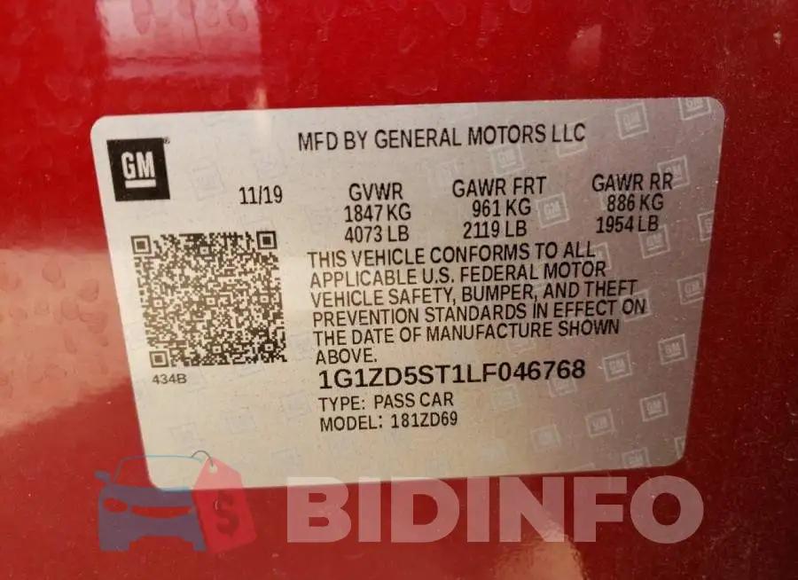 1G1ZD5ST1LF046768 Photo# 10
