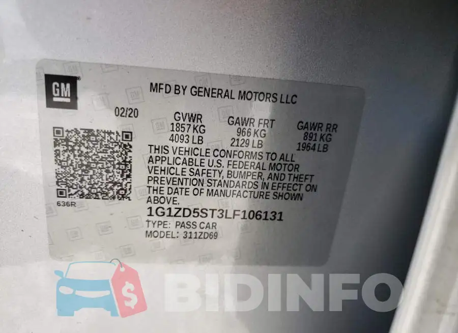 1G1ZD5ST3LF106131 Photo# 10