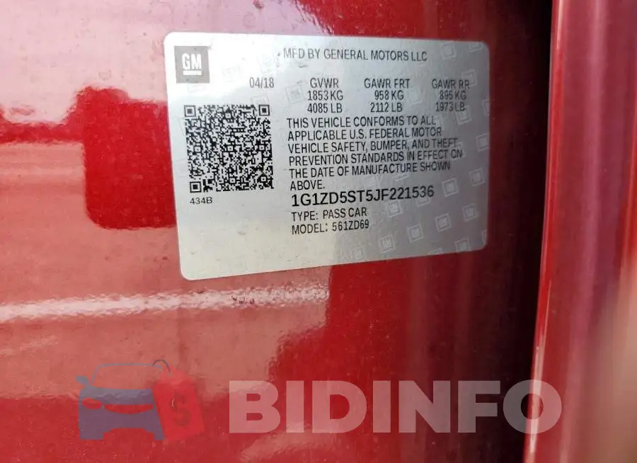 1G1ZD5ST5JF221536 Photo# 10