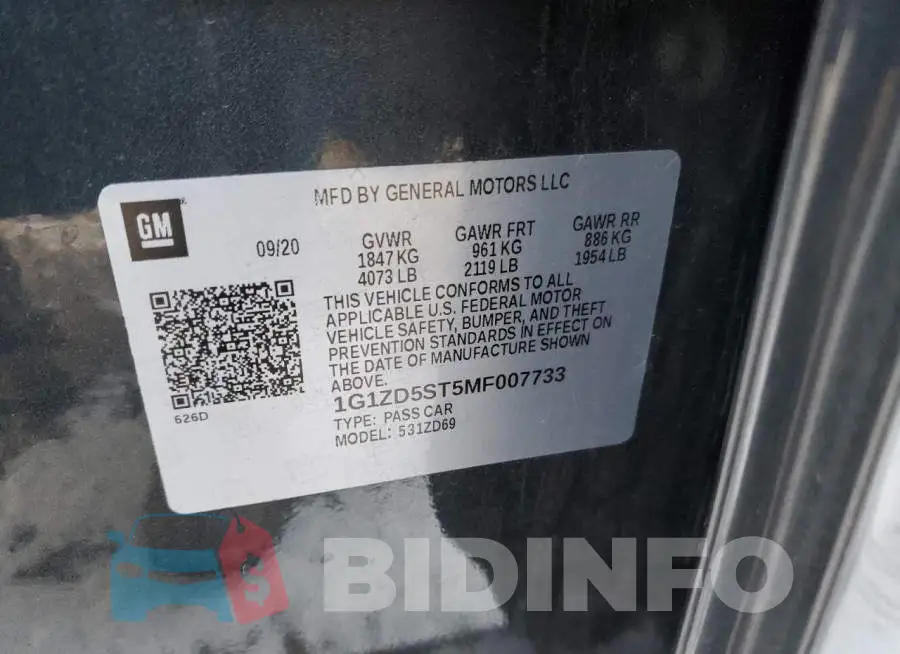 1G1ZD5ST5MF007733 Photo# 12