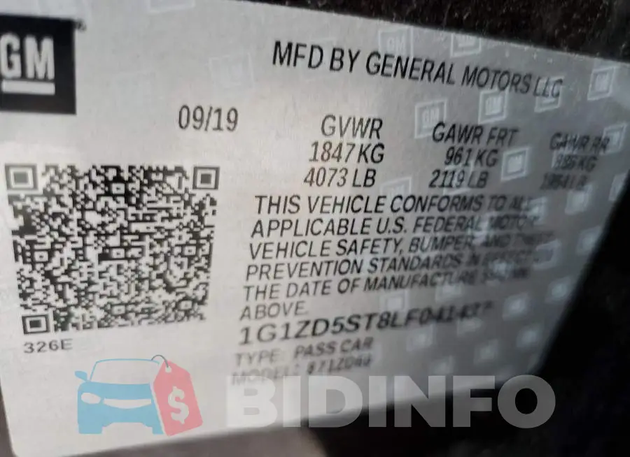 1G1ZD5ST8LF041437 Photo# 10