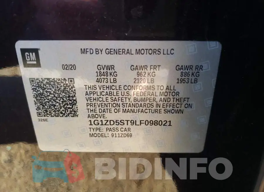 1G1ZD5ST9LF098021 Photo# 13