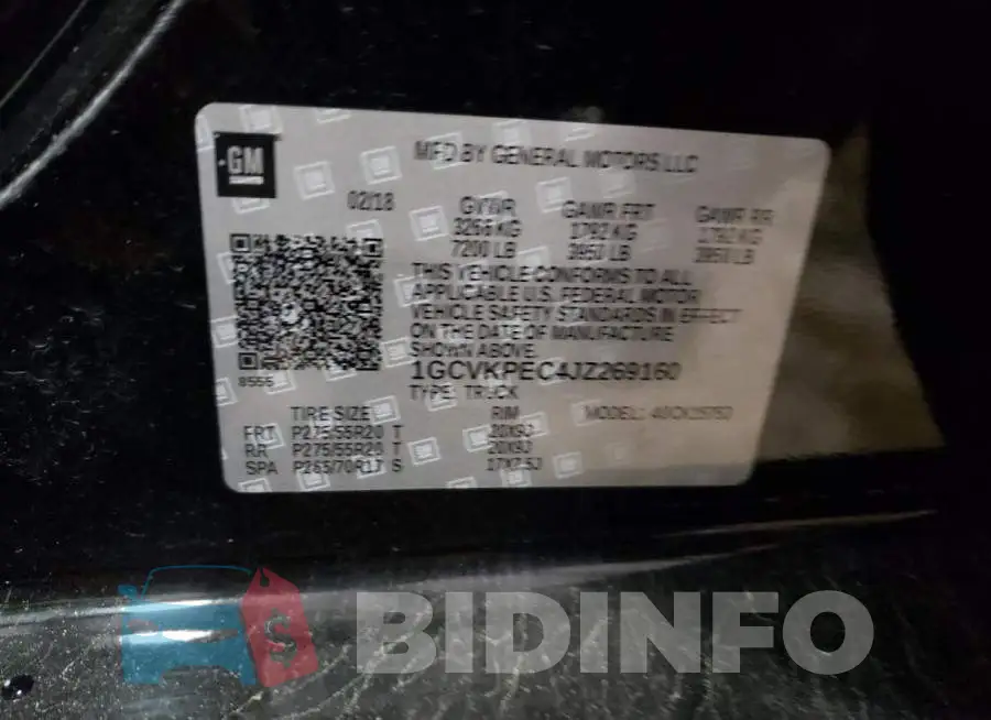 1GCVKPEC4JZ269160 Photo# 12