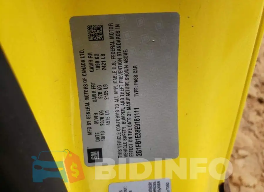 2G1FB1E38E9181111 Photo# 10