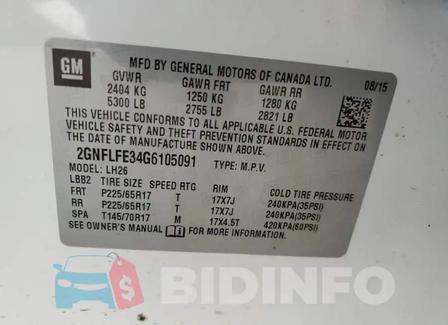 2GNFLFE34G6105091 Photo# 10