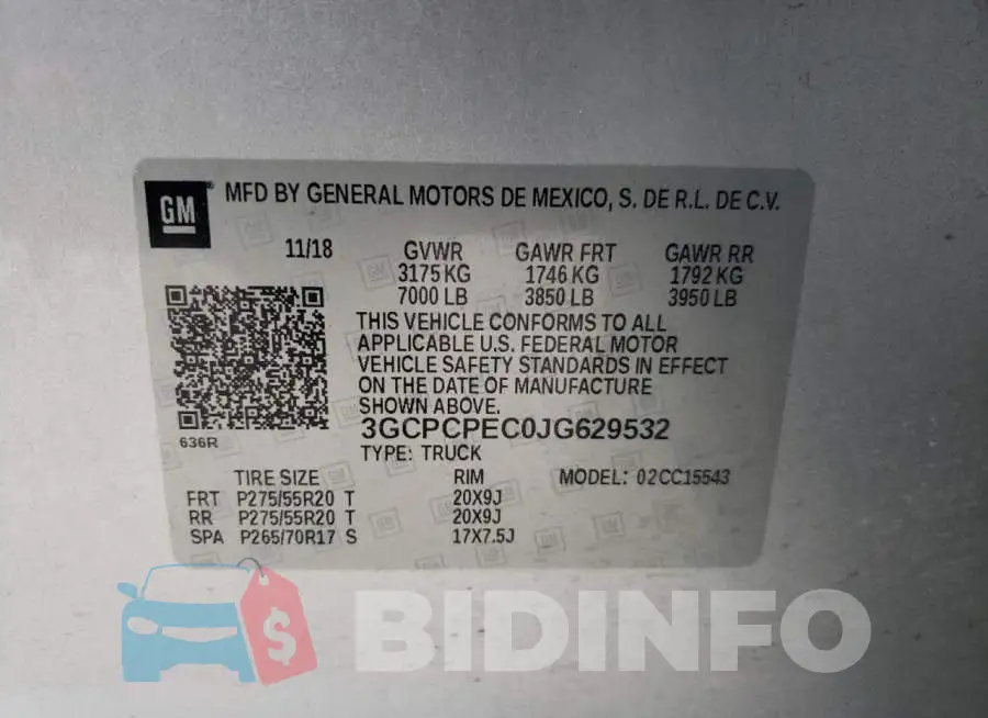 3GCPCPEC0JG629532 Photo# 13