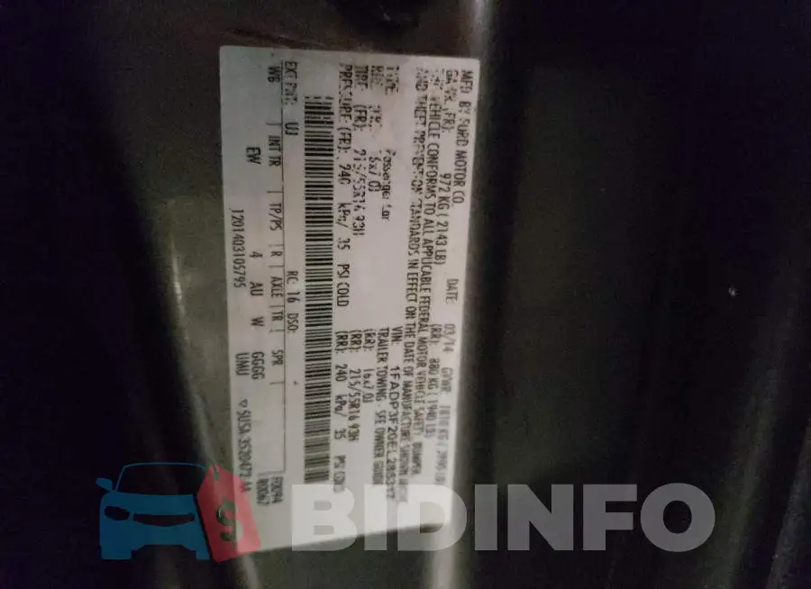 1FADP3F20EL285317 Photo# 12