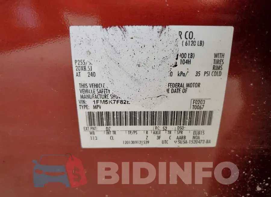 1FM5K7F82EGA69000 Photo# 10