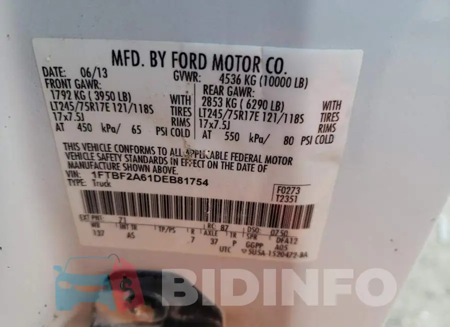 1FTBF2A61DEB81754 Photo# 12