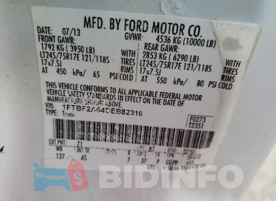 1FTBF2A64DEB82316 Photo# 12