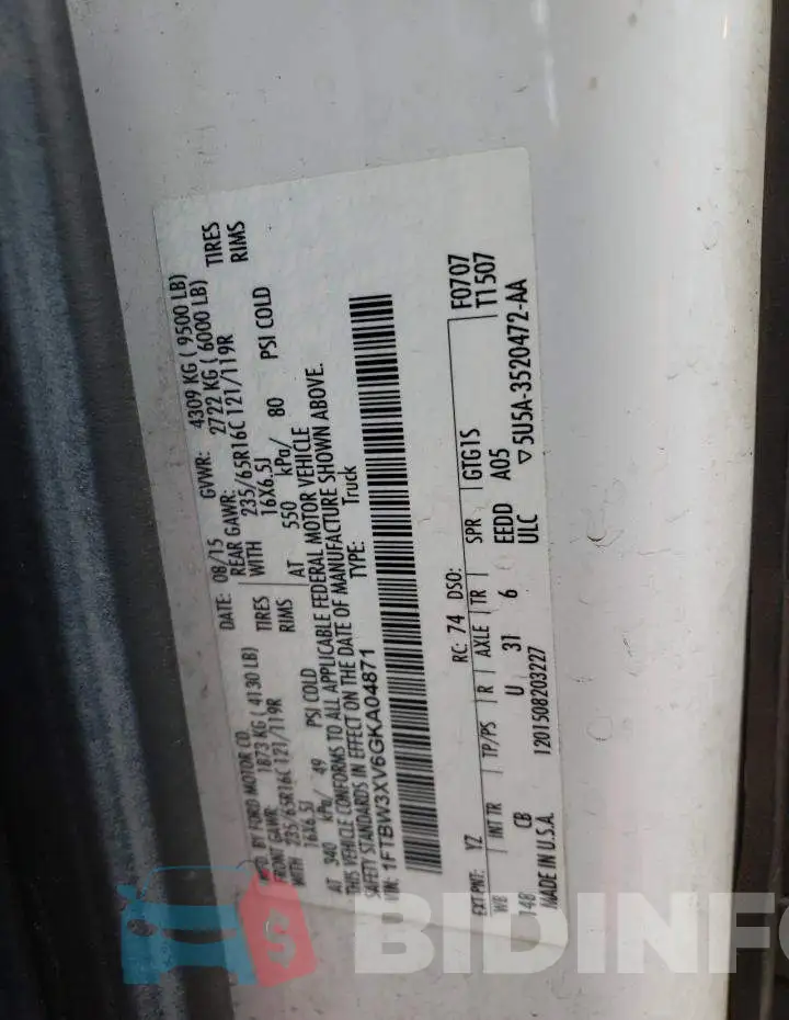 1FTBW3XV6GKA04871 Photo# 13