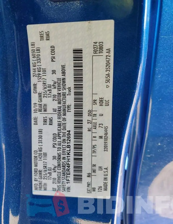 1FTER4FH1KLB12694 Photo# 12