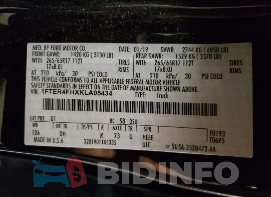 1FTER4FHXKLA05434 Photo# 10