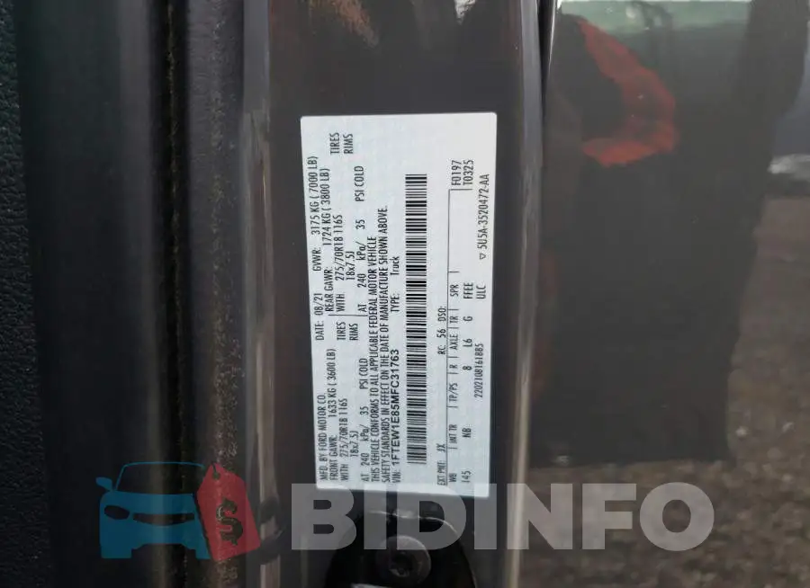 1FTEW1E85MFC31763 Photo# 10