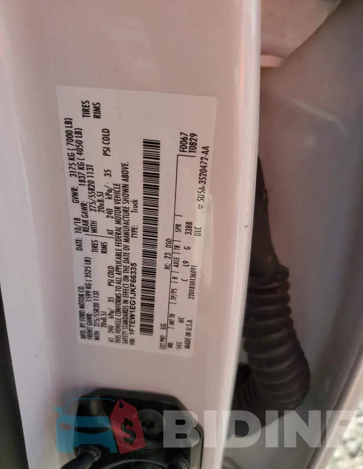 1FTEW1EG1JKF66335 Photo# 10