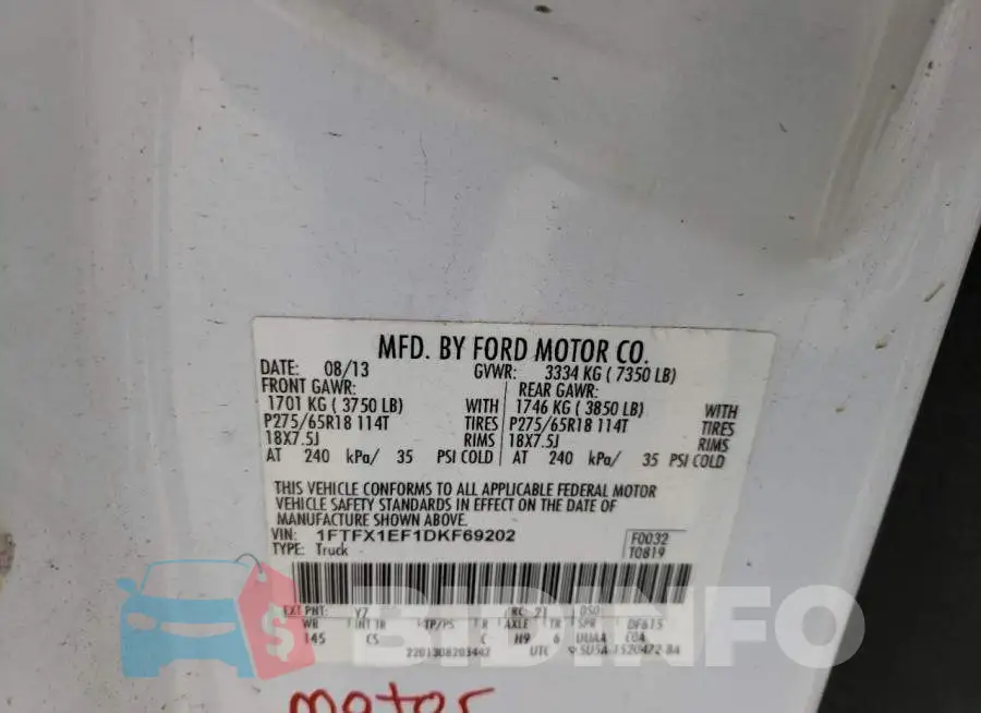 1FTFX1EF1DKF69202 Photo# 10