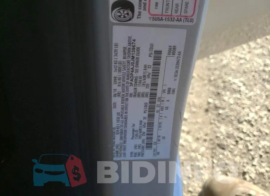 3FADP4AJ0JM139674 Photo# 12