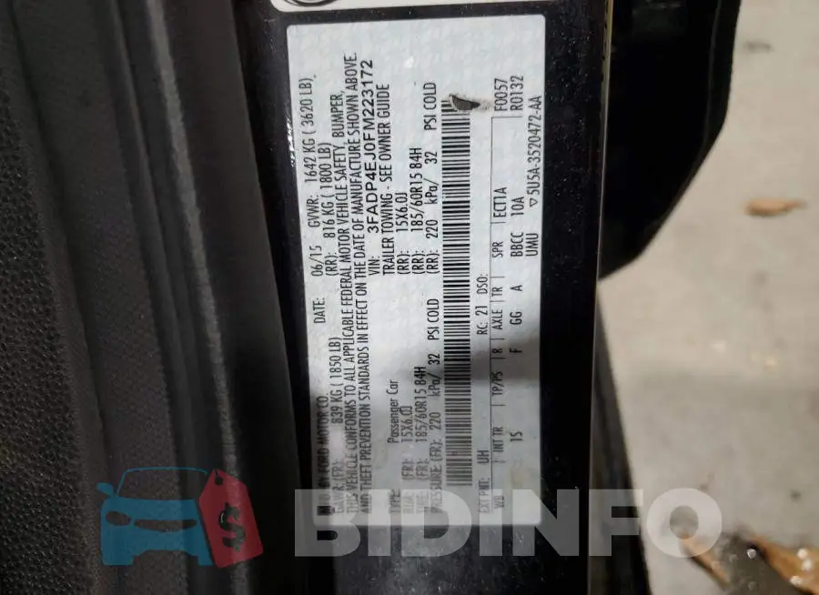 3FADP4EJ0FM223172 Photo# 12