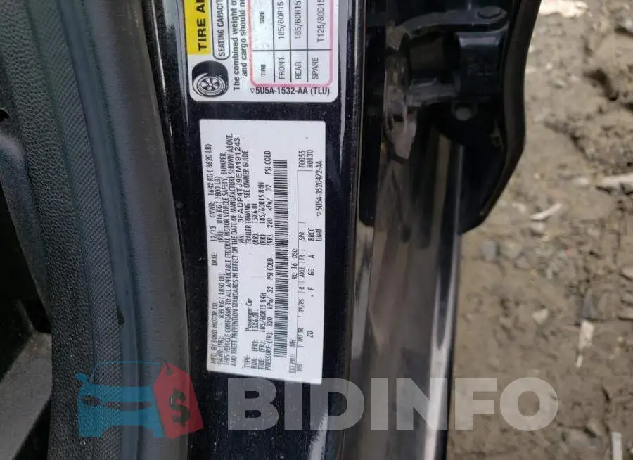3FADP4TJ9EM191243 Photo# 10
