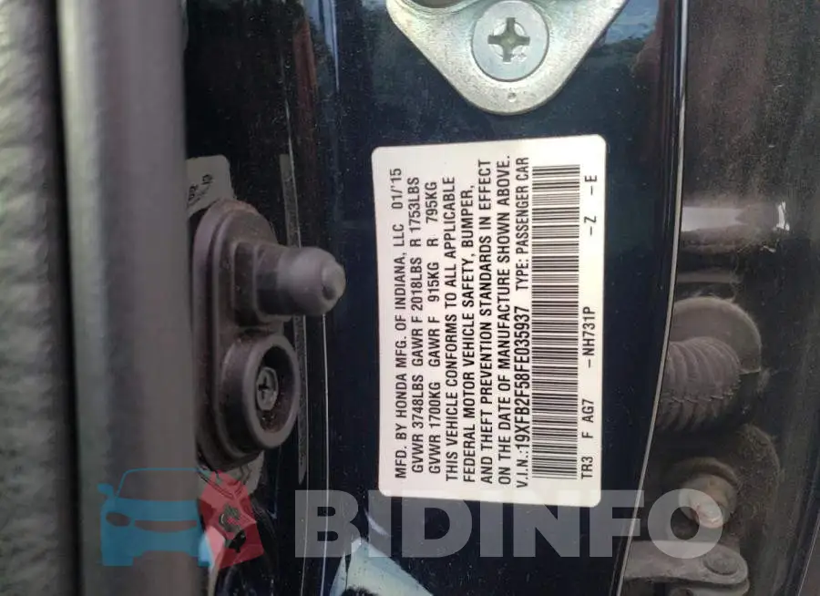 19XFB2F58FE035937 Photo# 10