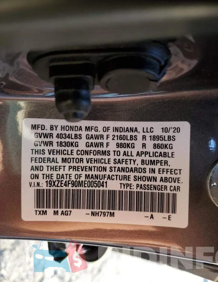 19XZE4F90ME005041 Photo# 12