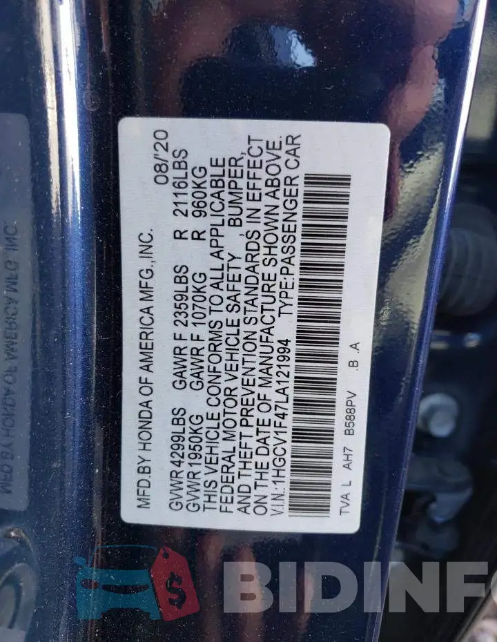 1HGCV1F47LA121994 Photo# 10