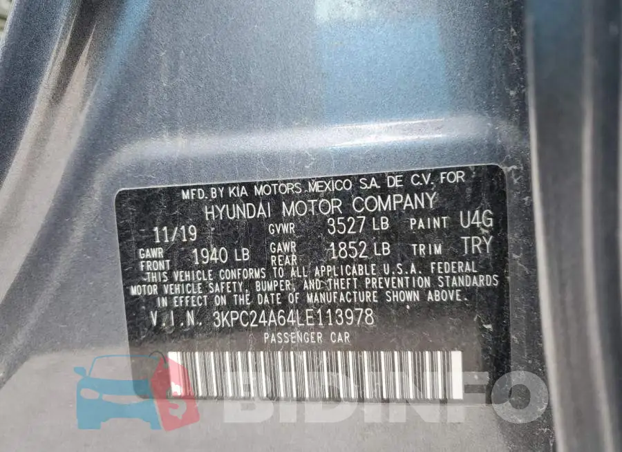3KPC24A64LE113978 Photo# 13