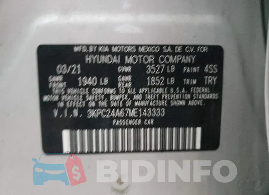 3KPC24A67ME143333 Photo# 13