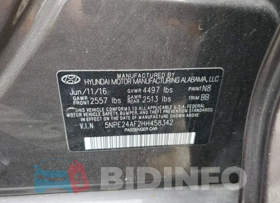 5NPE24AF2HH458342 Photo# 12