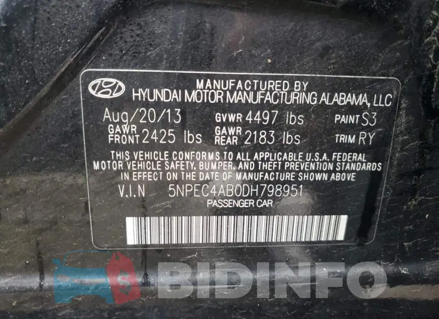 5NPEC4AB0DH798951 Photo# 10