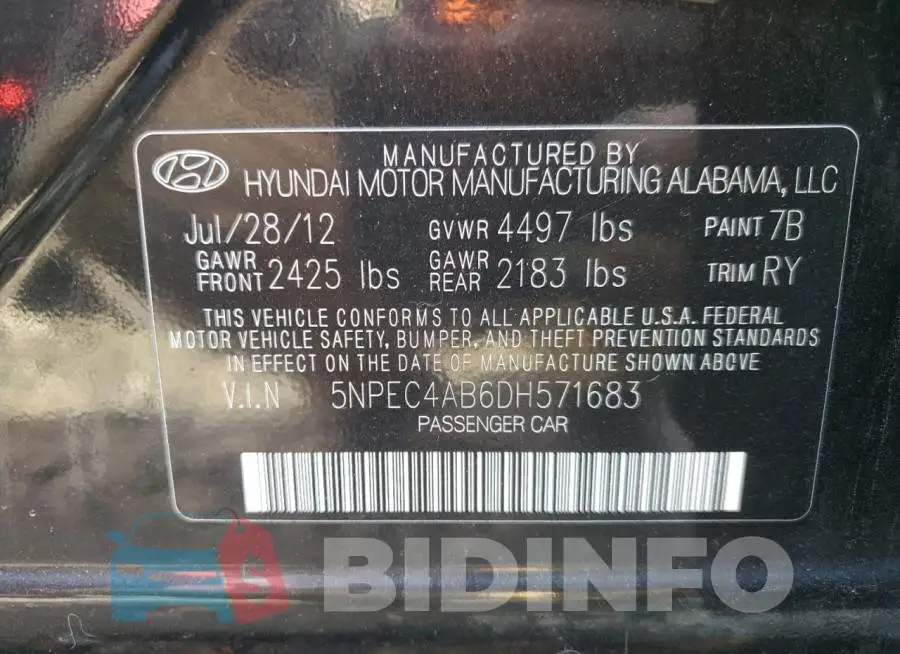 5NPEC4AB6DH571683 Photo# 12