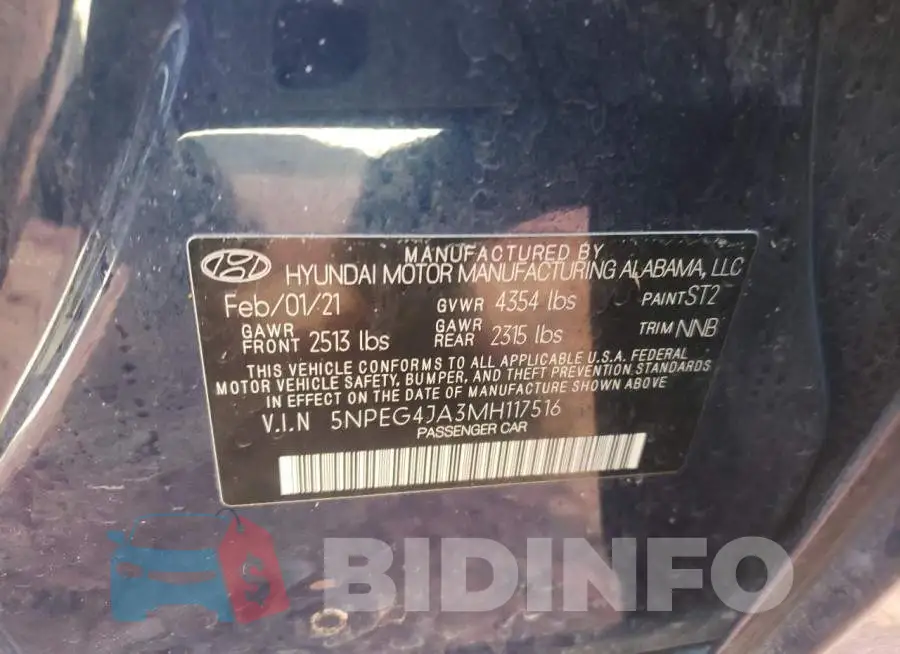 5NPEG4JA3MH117516 Photo# 12