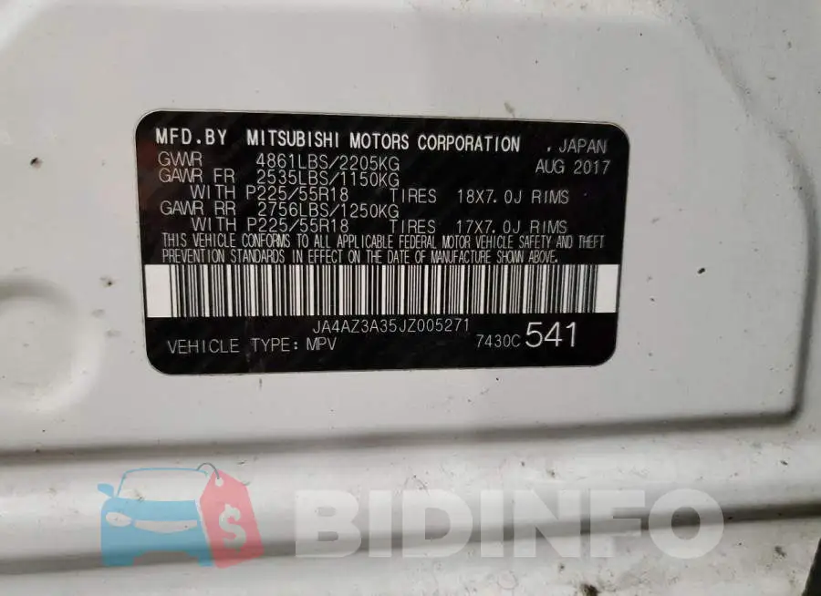 JA4AZ3A35JZ005271 Photo# 14