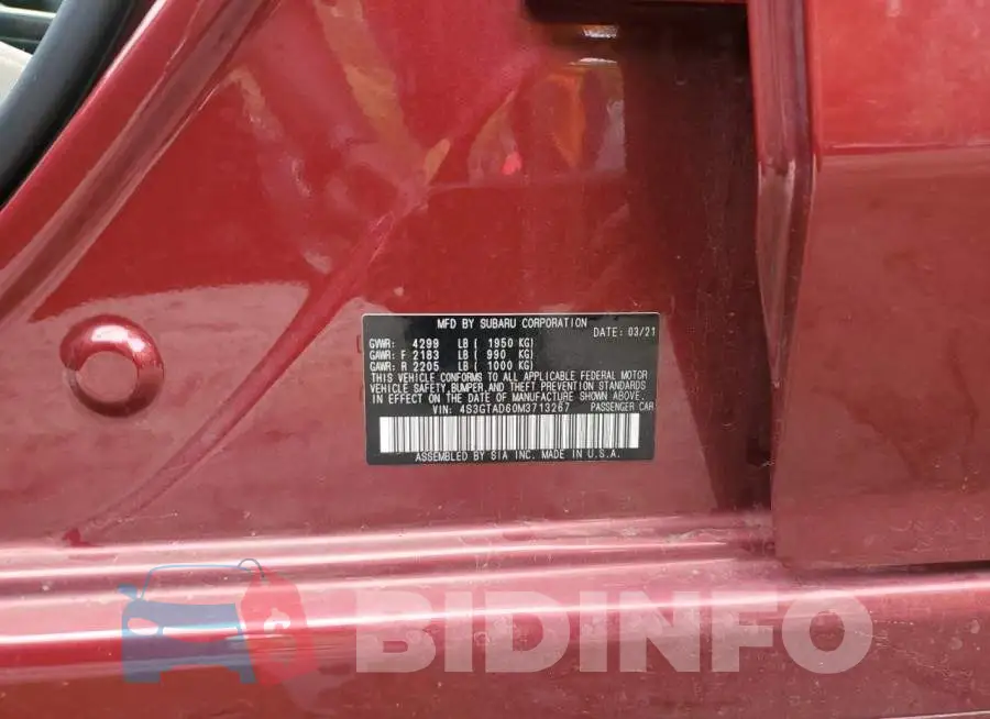 4S3GTAD60M3713267 Photo# 10