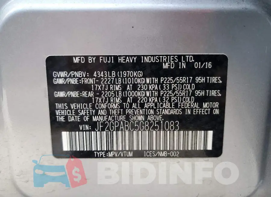 JF2GPABC5G8251083 Photo# 13