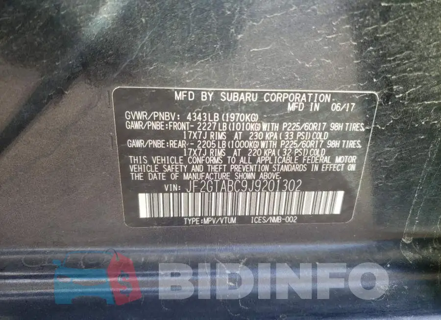 JF2GTABC9J9201302 Photo# 13