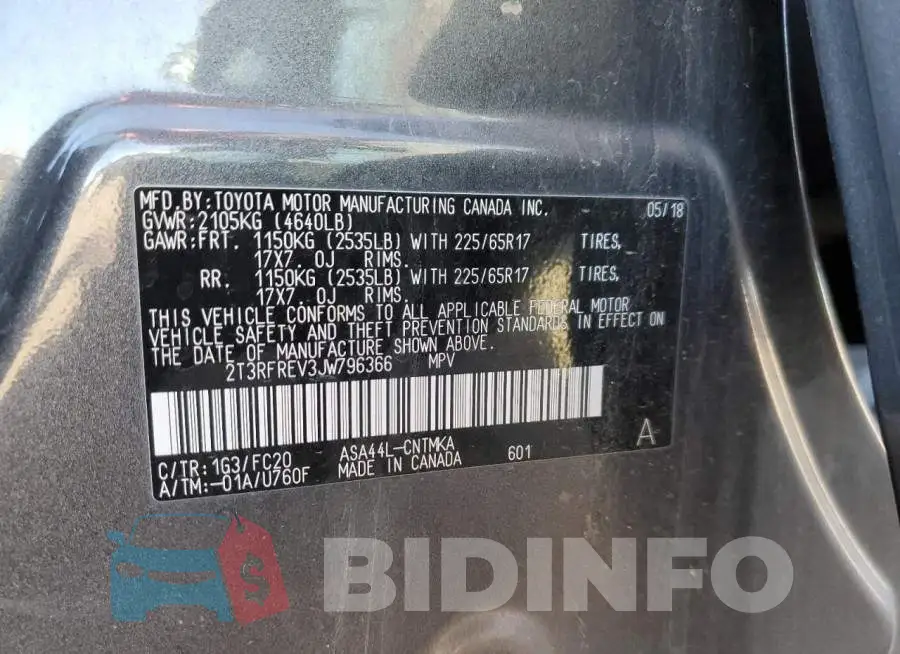 2T3RFREV3JW796366 Photo# 10