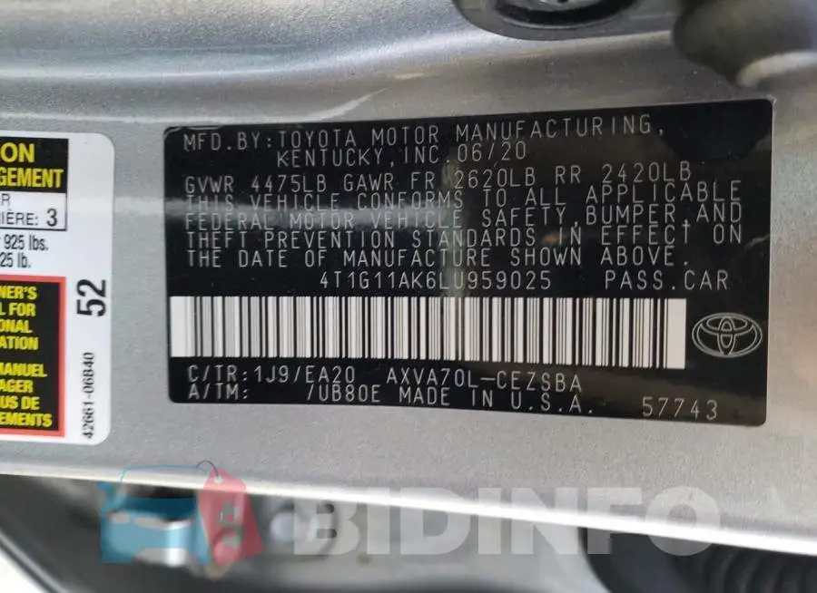 4T1G11AK6LU959025 Photo# 10